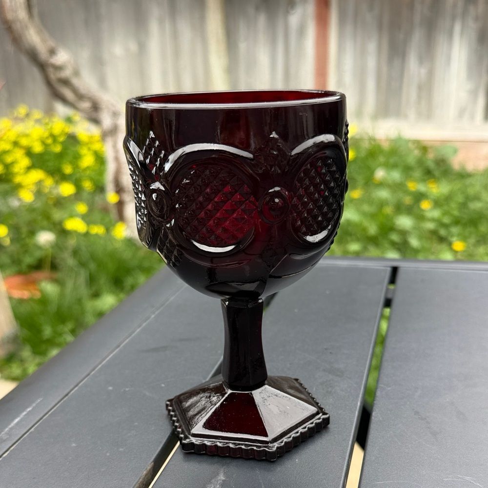 Vintage Avon 1876 Cape Cod ruby red glass.